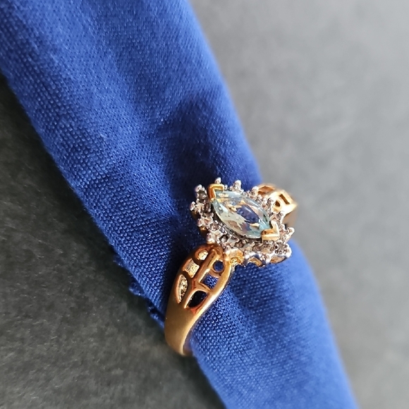 Blue Topaz Ring. Size 10 - Picture 2 of 6